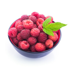 Close up of fresh raspberries