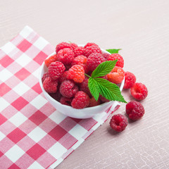 fresh red raspberry