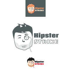 Hipster strike - schtick, vector illustration