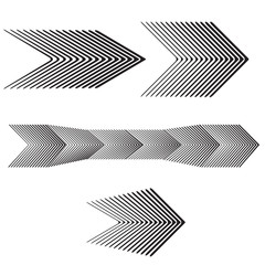 black and white arrow forward graphic design set