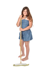  girl with broom