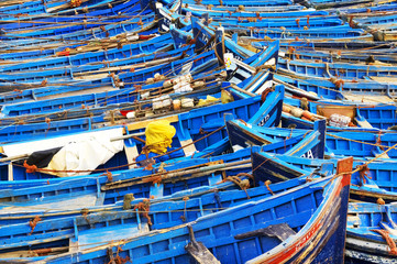 Fishing boats in Essaouira, Morocco, Africa