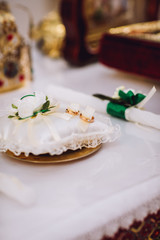 Candles and wedding rings