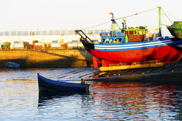 Fishing boats in Essaouira, Morocco, Africa