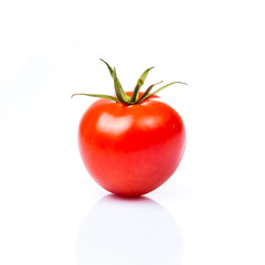 one fresh  tomato isolated on white