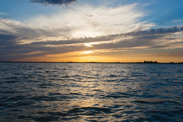 Sunset over water