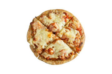 isolated sausage pizza