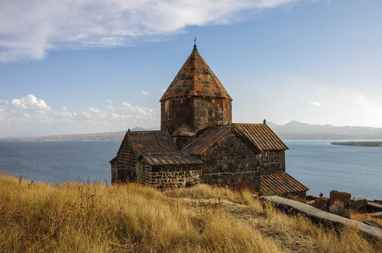 Sevanavank (Sevan Monastery), a monastic complex located on a shore of Lake Sevan in the Gegharkunik Province of Armenia