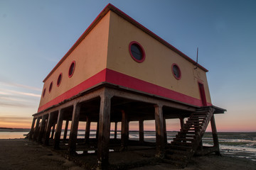 historical life-guard building in Fuseta