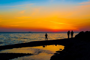 Fototapeta premium sunset sea