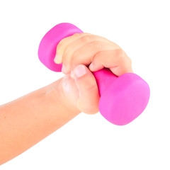 Hand holding a Dumbbell