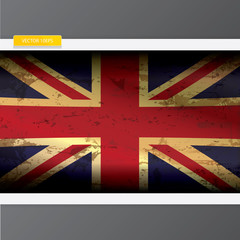 The United Kingdom or Union Jack grunge flag. 