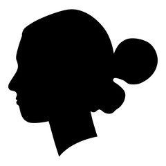silhouette of a woman in profile