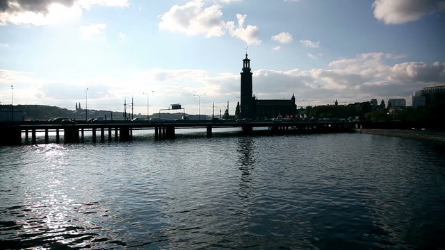 Stockholm city hall where the nobel laureates are going to receive their awards