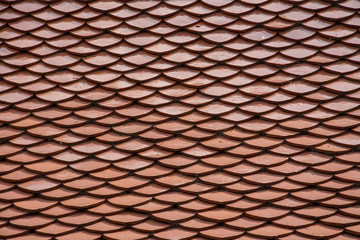 Red tiles roof