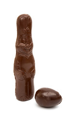 Chocolate Easter Bunny isolated