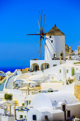 Obraz premium Santorini, Greece - Oia village, typical view