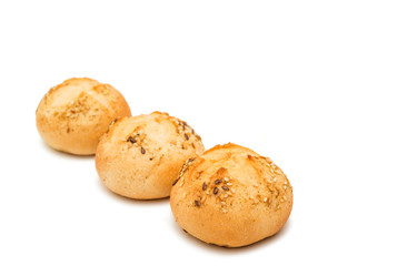 French bread rolls isolated