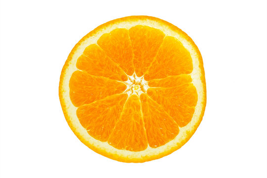 Fresh Orange Portion on white