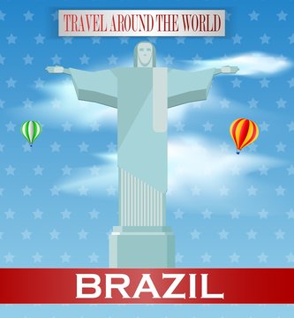 Vintage Brazil Travel vacation poster