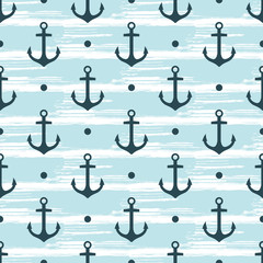 Materiał do szycia Vector pattern with anchors