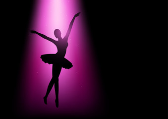Silhouette illustration of a ballerina