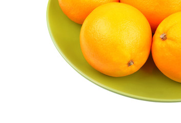 Orange on plate