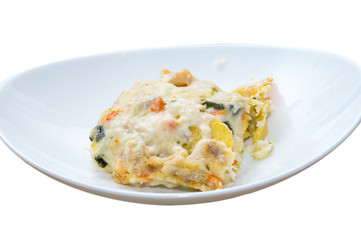 Lasagna di mare, lasagna al sapore di mare, frittella di mare, lasagna al forno con pesce e verdure