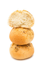 French bread rolls isolated