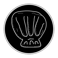 Simple doodle of a shell