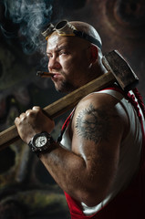 Портрет мужчины в стиле стимпанк