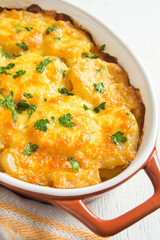 Potato gratin with cheese