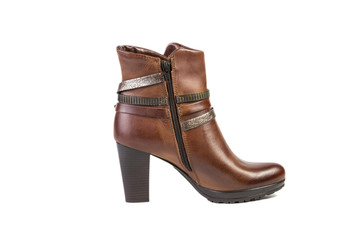 spring brown boots for women shoes on a white background, online shop