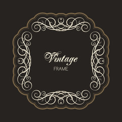 Vintage calligraphy frame