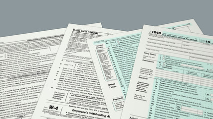 Fototapeta premium usa taxes concept