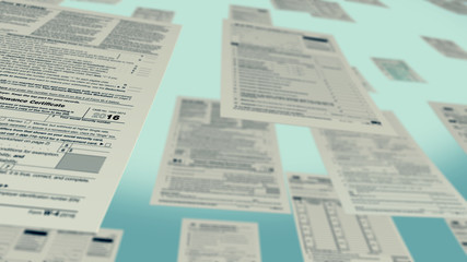Obraz premium usa taxes concept