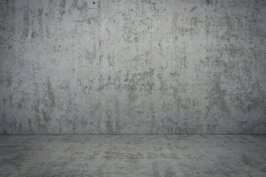 muro e pavimento in cemento