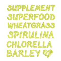 Green superfood background.