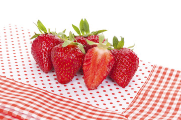 Delicious raw strawberries.