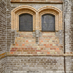 Detail of Luther church in Georgsmarienhuette, Evangelical Lutheran Church from 1877, neo-gothic style church in Lower Saxony, Germany