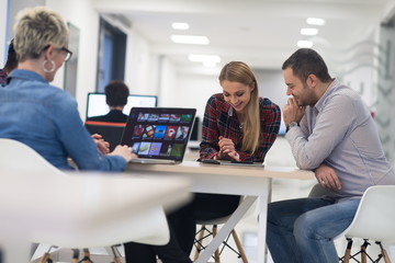 startup business team on meeting at modern office