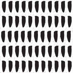 Modern and trendy abstract black bullet line texture pattern on white background