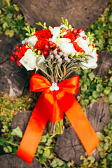 Stylish Wedding bouquet of different flowers