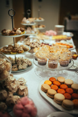 Delicious Wedding Cake and Candy Bar