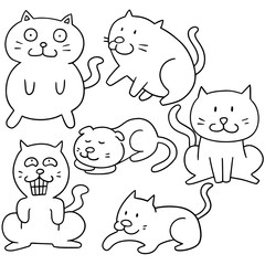 vector set of cat