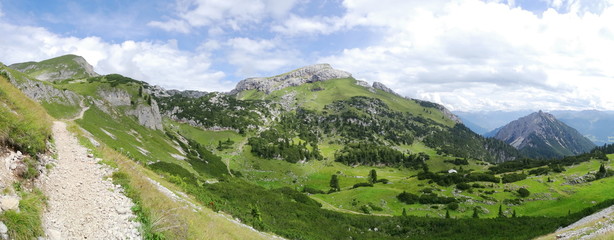 The view on the Rofan, Achensee, Tirol Austria