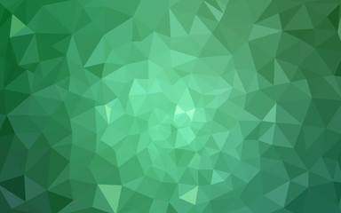 Green polygonal design pattern, which consist of triangles and gradient in origami style.