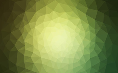 Green polygonal design pattern, which consist of triangles and gradient in origami style.