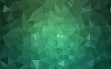 Obraz premium Green polygonal design pattern, which consist of triangles and gradient in origami style.