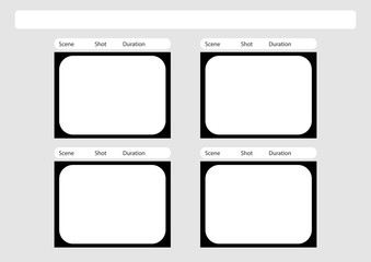 Traditional television 4 frame storyboard template